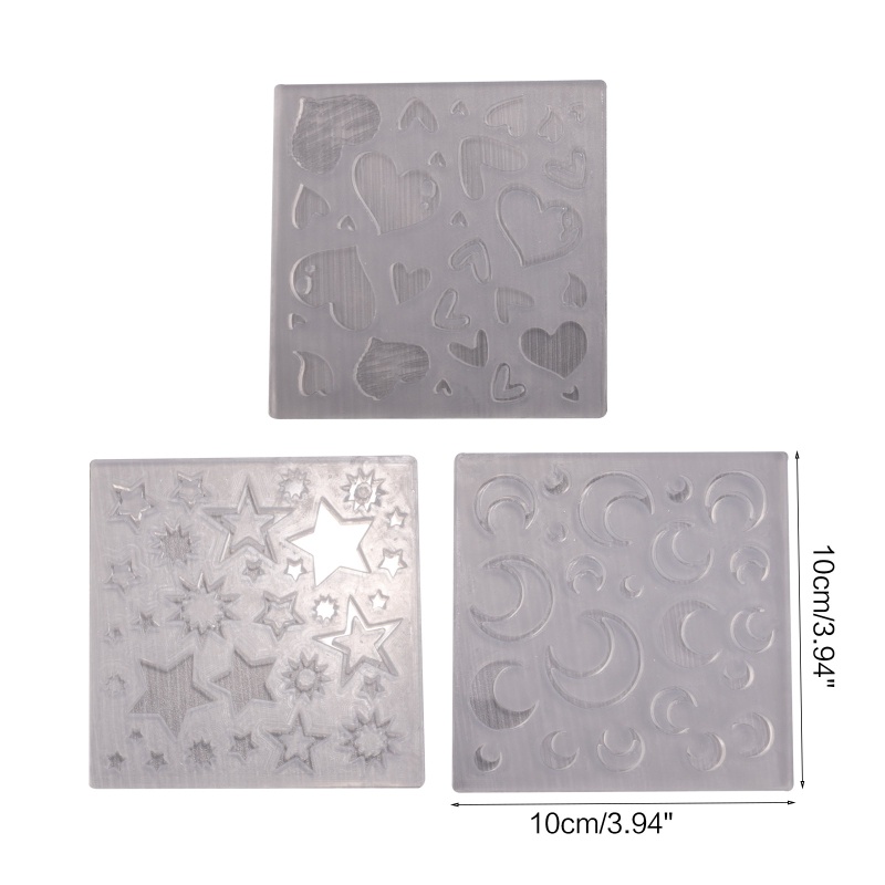 Siy Cetakan Silikon Bentuk Bulanbintanghati Untuk Diy Aksesoris Perhiasan