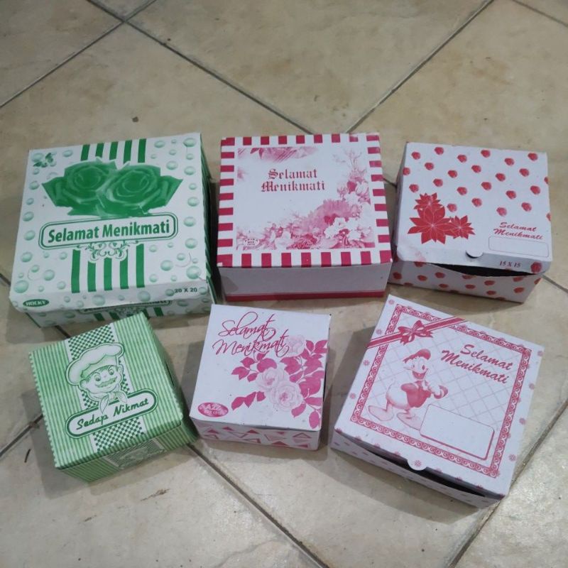 Jual Box Nasi Kotak Nasi Dus Snack Kue Jajanan Ukuran 12x12 15x15 18x18