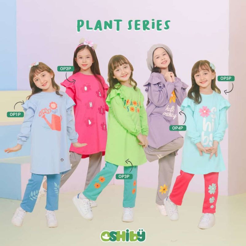Oshiby Setelan Kaos Anak Perempuan