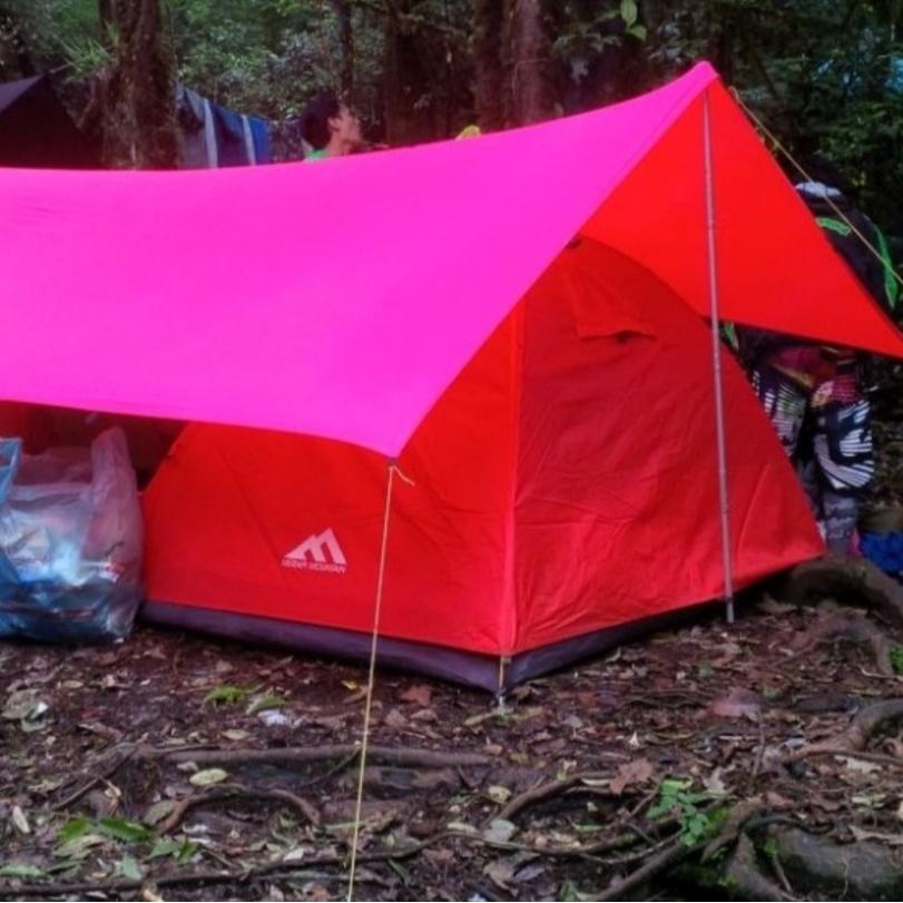 ○ 2 Pcs Tiang Flysheet / Tiang Tenda Tarptent + Pasak + Tali ✵