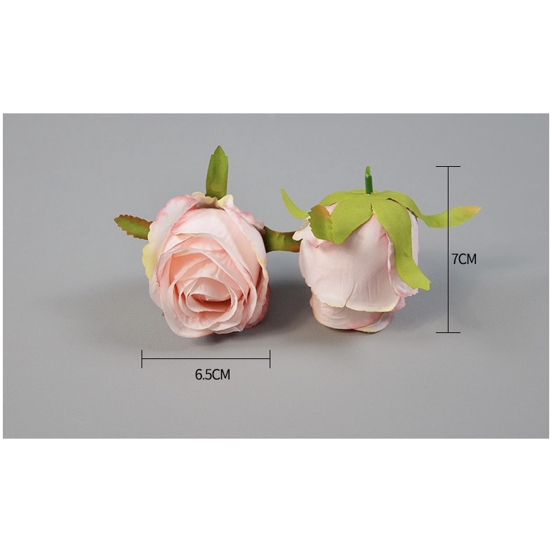 BUNGA ARTIFICIAL FLOWER VINTAGE ROSE PREMIUM TANPA TANGKAI BUNGA PER 1 KUNTUM | BUNGA MAWAR PLASTIK BUNGA HIAS DEKORASI BUKET BUNGA-3