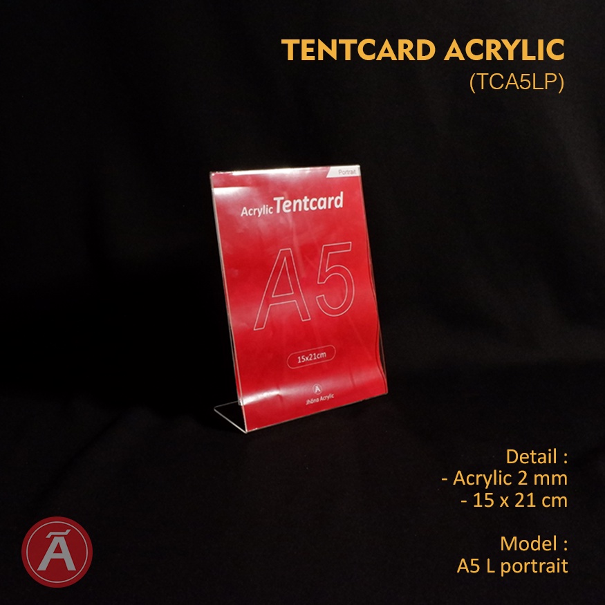 

Acyrlic Tentcard TCA5LP - Tempat Menu Akrilik Ukuran A5