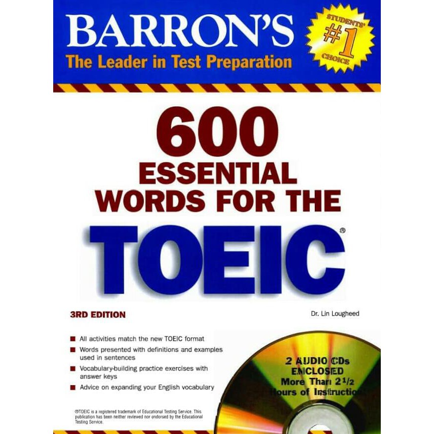 Barron'S 600 Essential Words For The Toeic With Cd