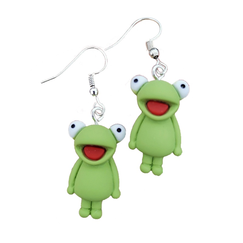 SIY  Hanging Frog Animal Earrings for Women Designer Statement Funny Earrings