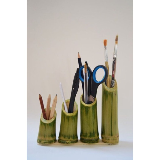 

tempat pensil aesthetic wadah pensil bambu