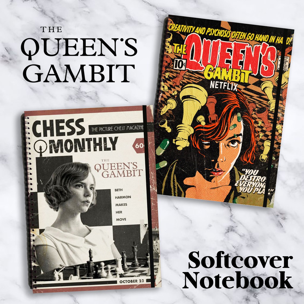 

QUEEN'S GAMBIT Netflix Spiral Notebook Diary Journal Buku Tulis Catatan Sekolah Kuliah Bujo