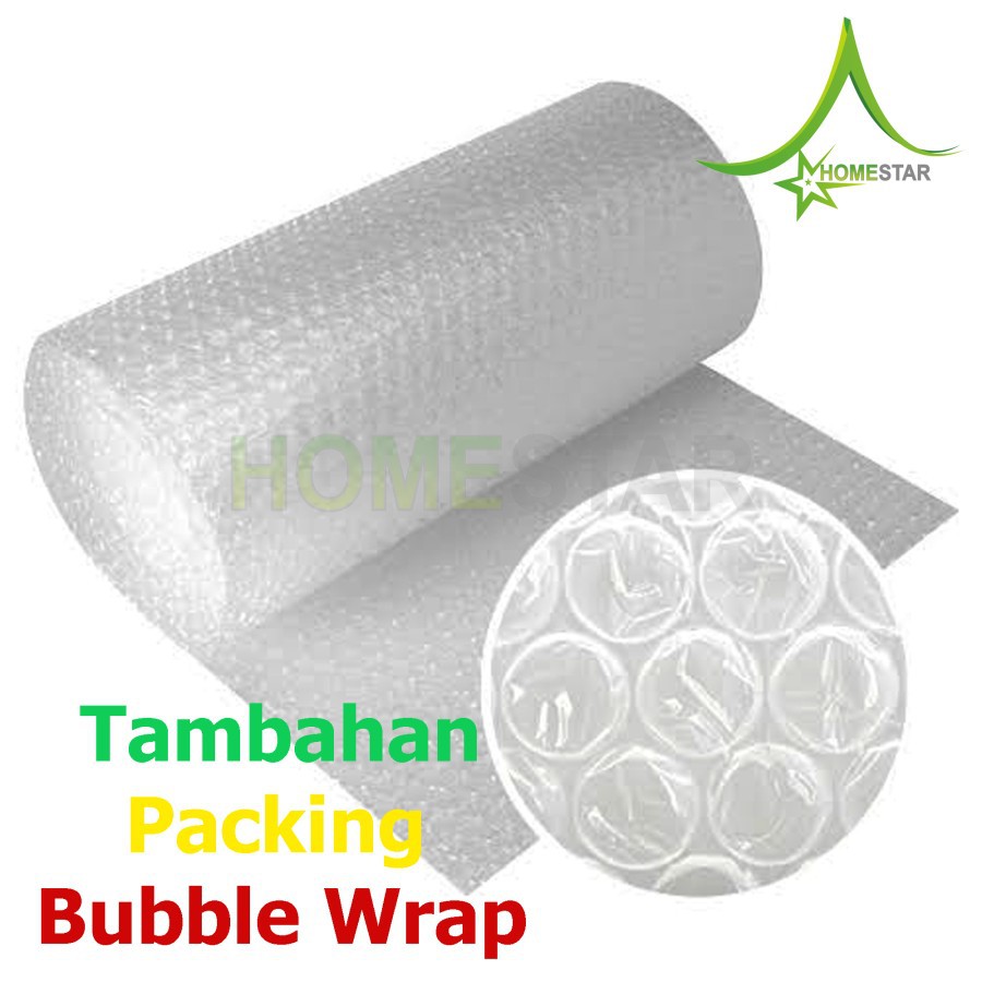 

HOMESTAR Extra Packing BUBBLE WRAP Lindungi Barang Mulus Sampai Tujuan