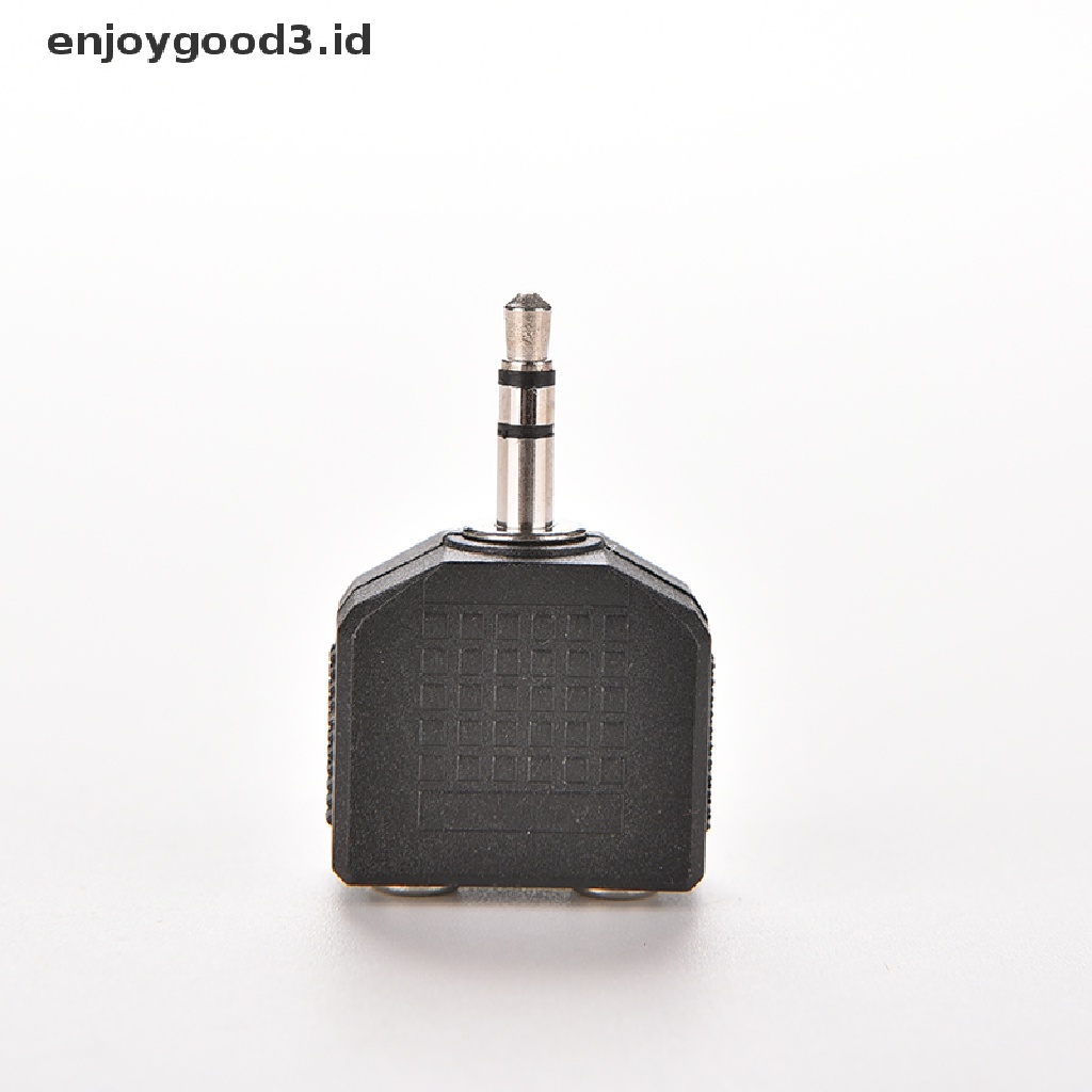 (Rready Stock) Adaptor Splitter Jack Audio 3.5mm 1 / 8 &quot;Male Ke 2 Female (ID)