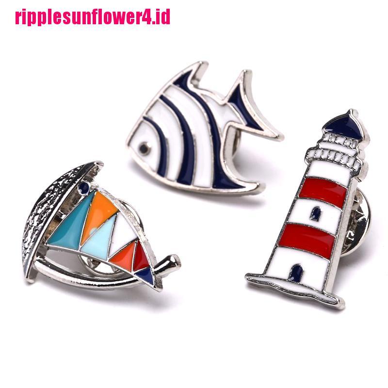 Bros Pin Enamel Bentuk Kapal Layarmenara Eiffel Untuk Aksesoris Fashion