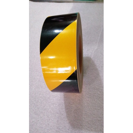 

Stiker REFLEKTIVE Kuning hitam /Stiker tape 5cm x 45m