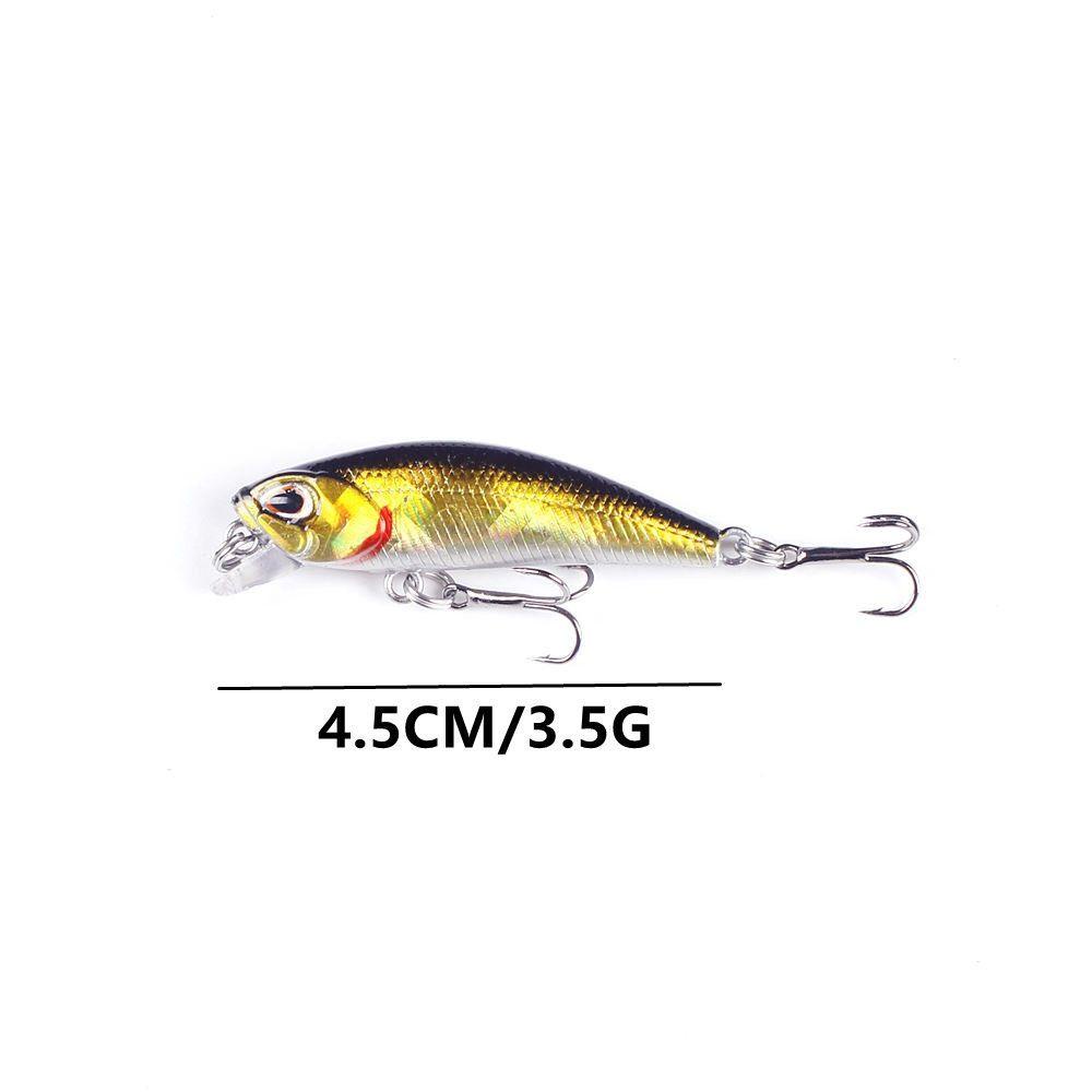 Umpan Ikan Kecil Tenggelam Atas 3.5G 4.5 cm Crankbaits Bergaris bass Minnow Lures