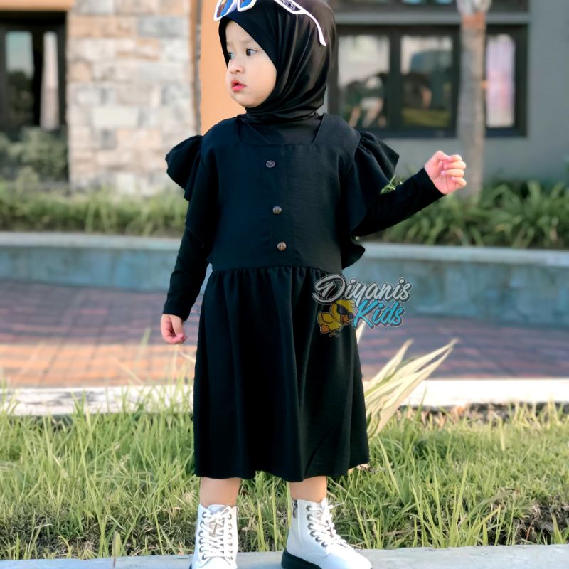 DESINTA-Dress anak| Dress baju anak perempuan bahan crincle airflow | Dress baju bayi | Gaun pesta anak bayi USIA 0-7 tahun ori diyanis kids