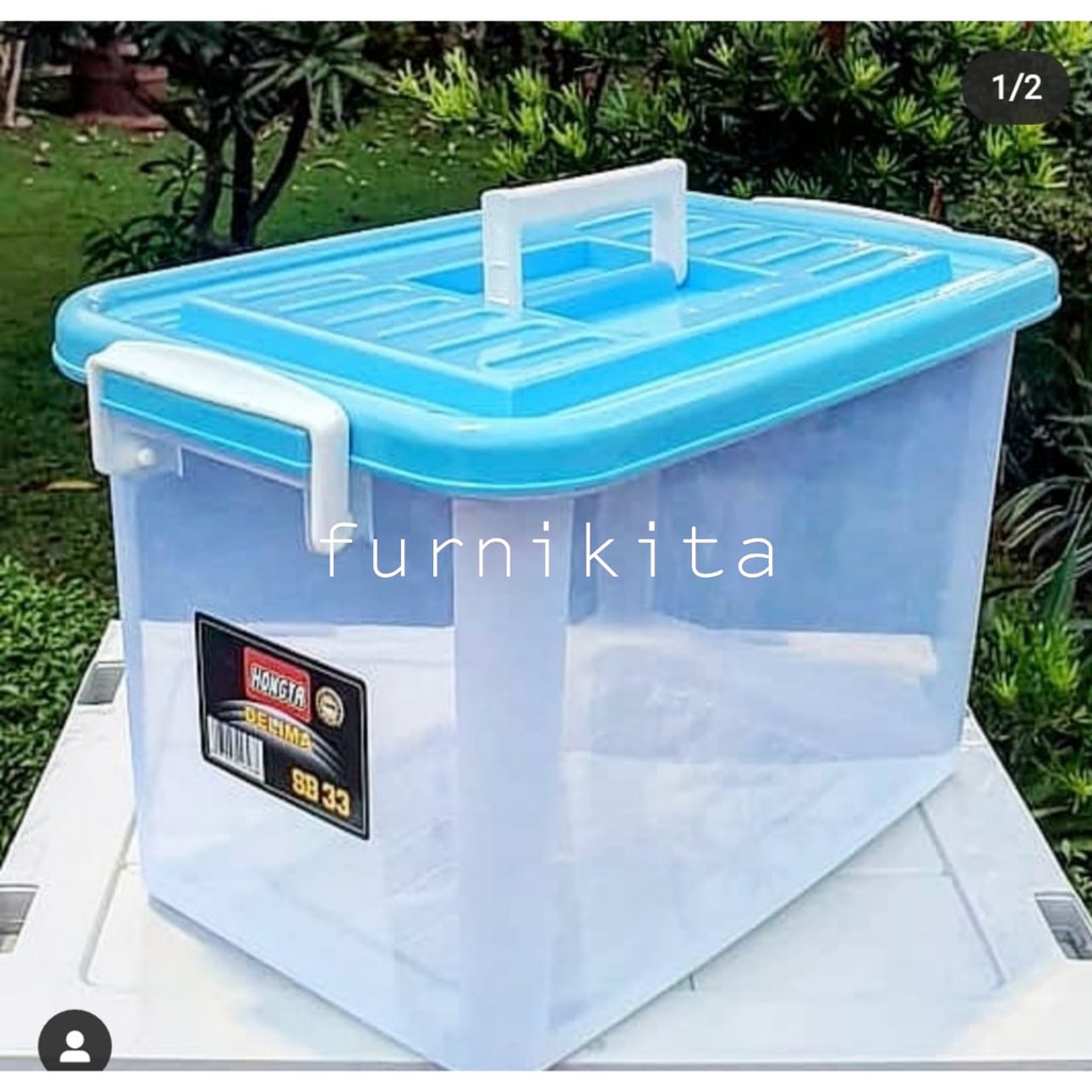 Jual BOX PLASTIK CONTAINER BOX STORAGE BOX TEMPAT PENYIMPANAN PLASTIK ...