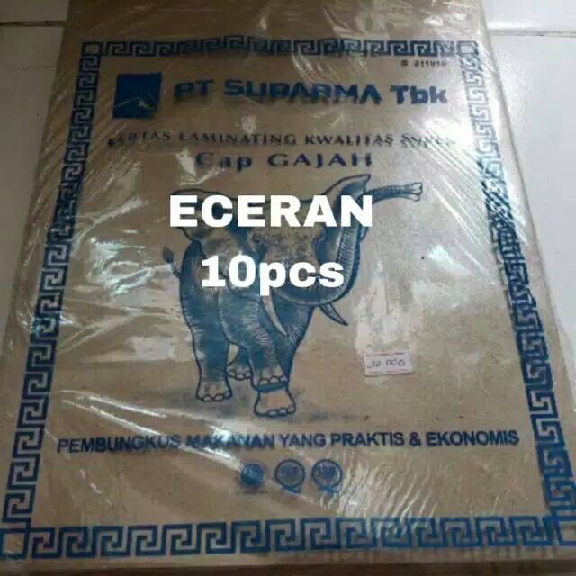 

10 lembar Kertas Nasi cap GAJAH Biru ECERAN Rp 1500 per 10 Lembar