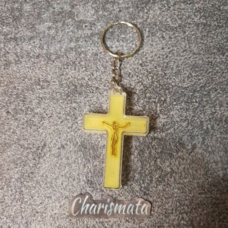 GANTUNGAN KUNCI SALIB FOSFOR