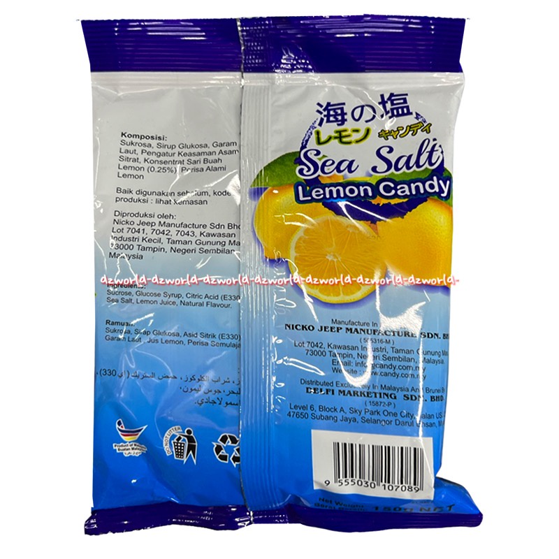 Sea Salt Lemon Candy 150gr Big Foot Permen Rasa Lemon Dengan Garam Seasal