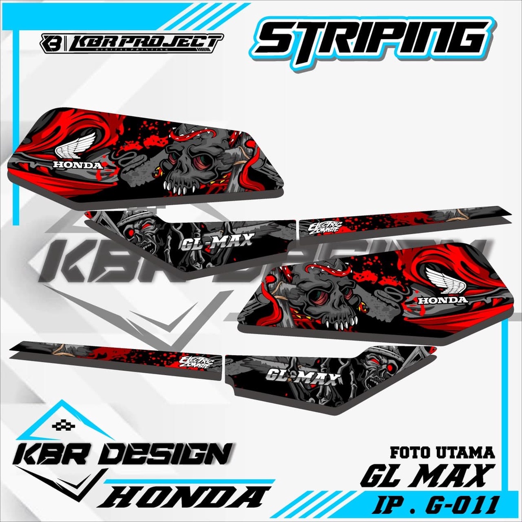 GL MAX (COD) STICKER STRIPING MOTOR HONDA GL MAX.11