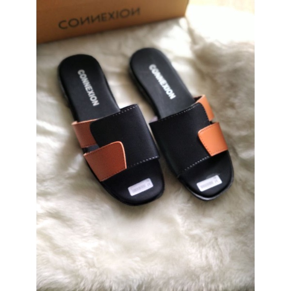 Sandal flet NVD/SL.combi conexion/slop nevada-Hitam tan