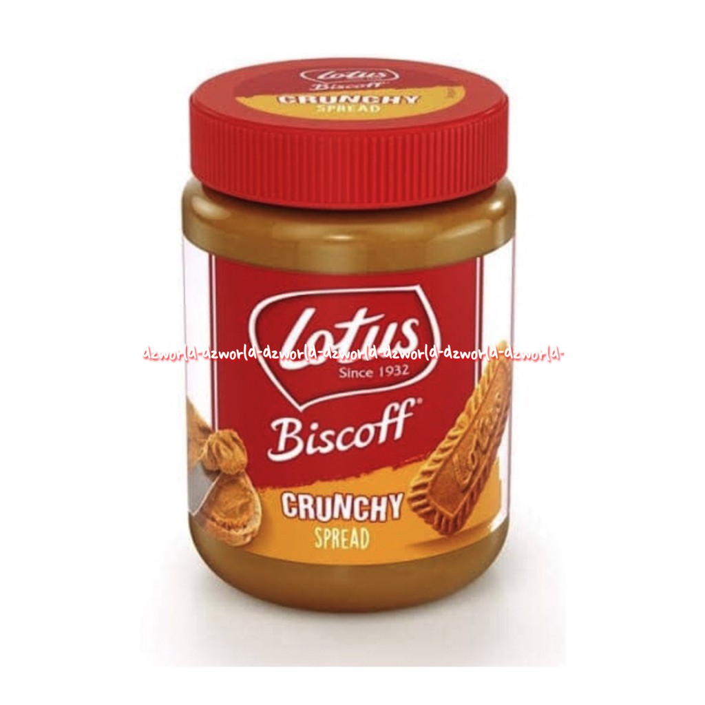 Lotus Biscoff Crunchy Spread 380ml Selai Roti Krispi Kriuk Bread Jam Lottus