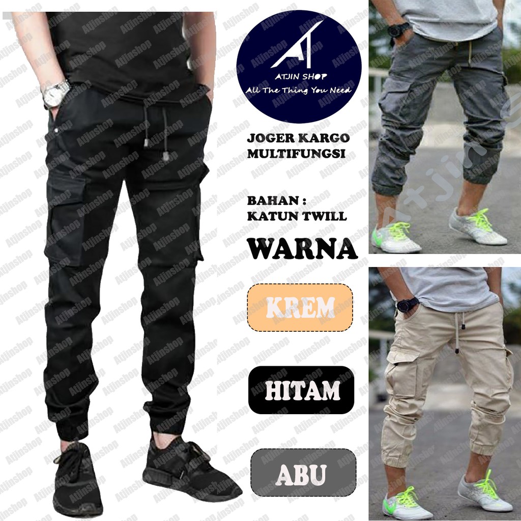 Celana Jogger Cargo Pria Korean Style 2021 /Celana Jogger Pria terbaru 2021 / Celana Jogger Pria