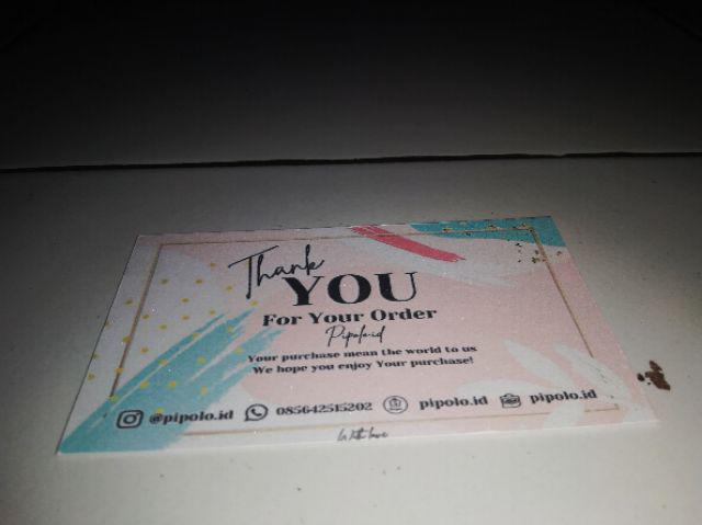 Cetak Thankyou Card/ Kartu Nama/ Kartu Ucapan Terimakasih
