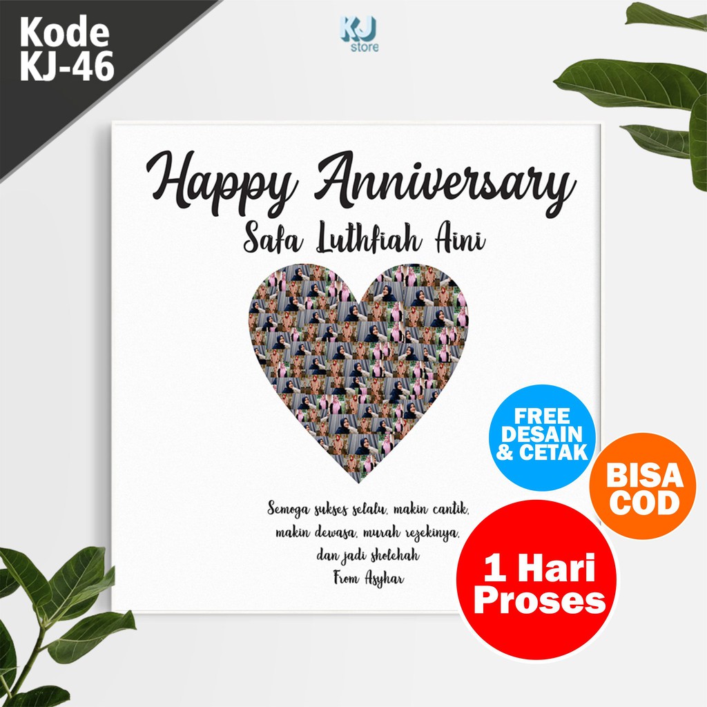 [Desain+Cetak Foto]Mozaik Foto kado custom mosaik anniversary hadiah anniversary edit foto mozaik