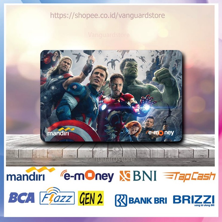 KARTU E MONEY E TOLL SUPERHERO AVENGERS AGE OF ULTRON ANIME 13 EMONEY MANDIRI FLAZZ TAPCASH BRIZZI