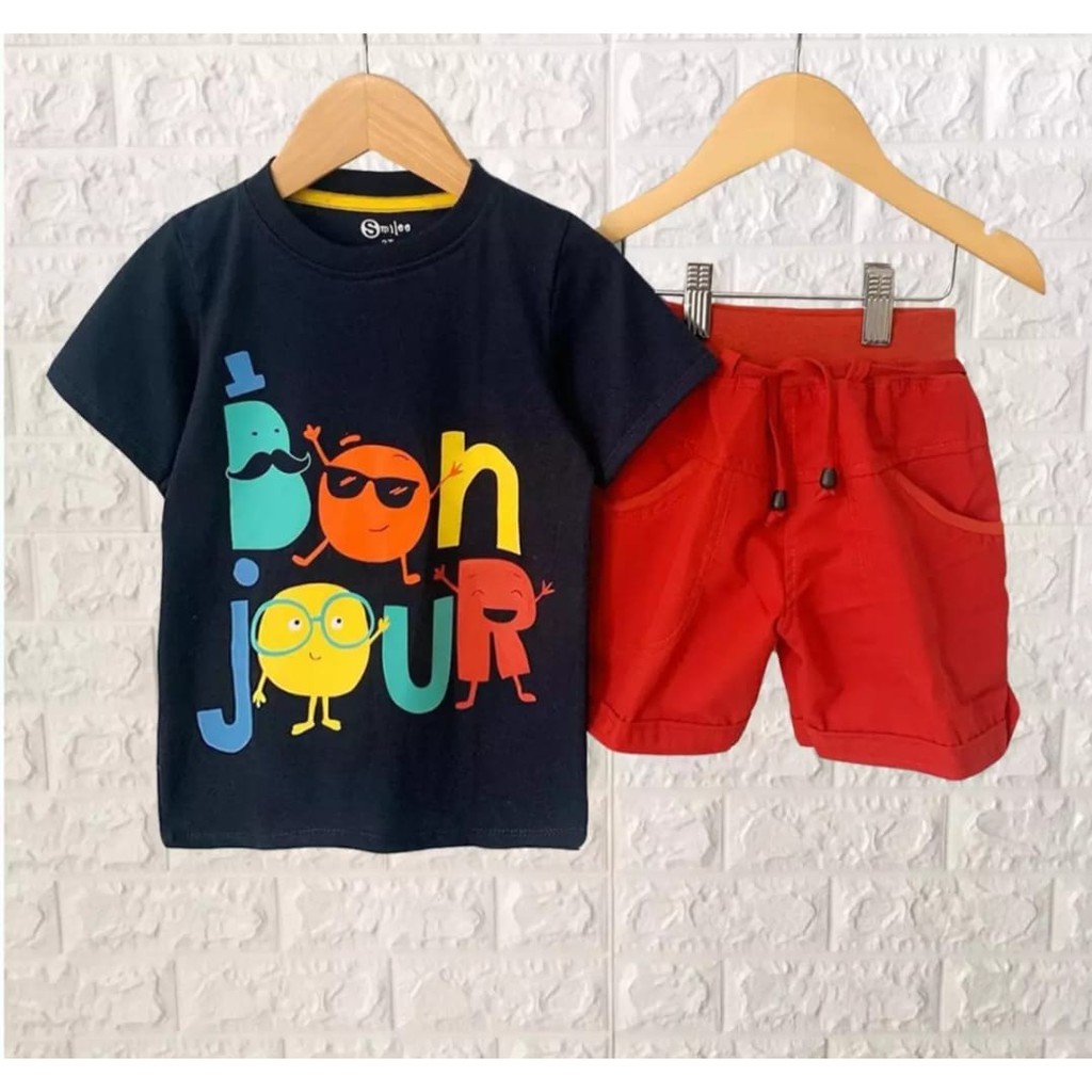 SETELAN ANAK BAJU ANAK CROSS KIDS BONJOUR 1-5 TAHUN