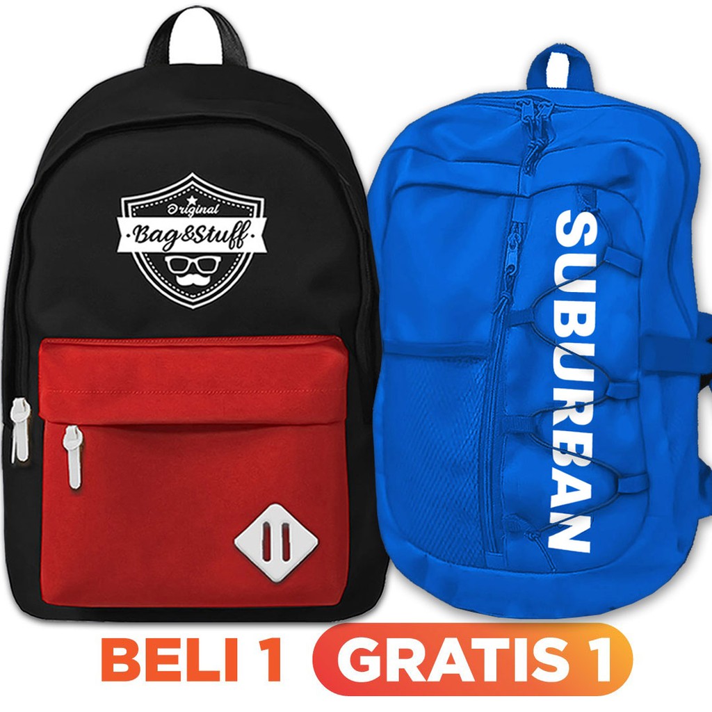 BELI 1 GRATIS 1 TAS SEKOLAH WATERPROOF DEWASA SMP SMA SMK KULIAH AVENUE TAS RANSEL ANAK SEKOLAH + GR
