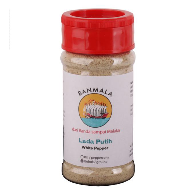 

BERKUALITAS! Lada putih bubuk 55g white pepper premium Banmala Spices