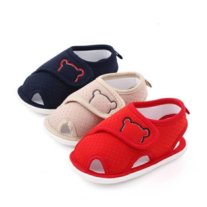 Sandal Sepatu Bayi Sendal Anak 6 12 18 Bulan 1 Tahun Prewalker Shoes Bear Baby Sandals Polos