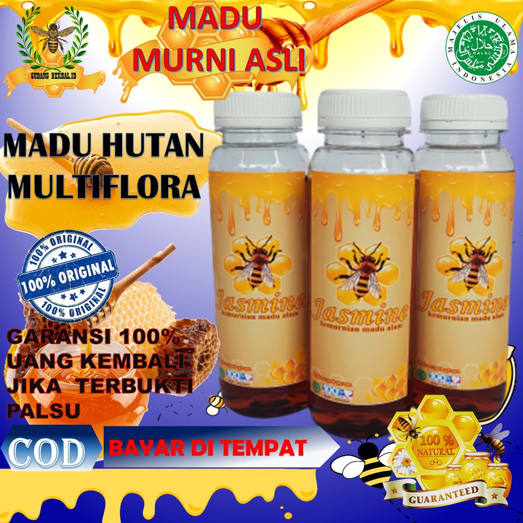 Jual Madu Hutan Asli Multiflora Alami Murni Pure Honey Diet Kesehatan Anti Kanker Sumber Energi