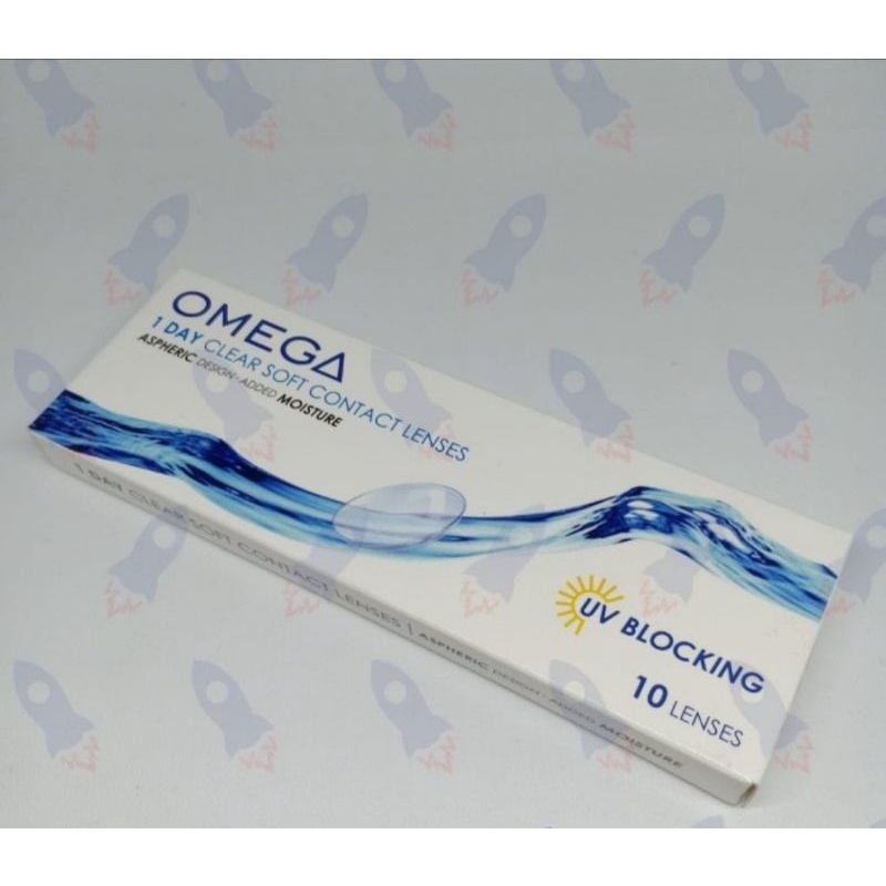 Softlens OMEGA 1DAY CLEAR Soft Contact Lenses / Omega 1 day harian / omega 1day bening harian