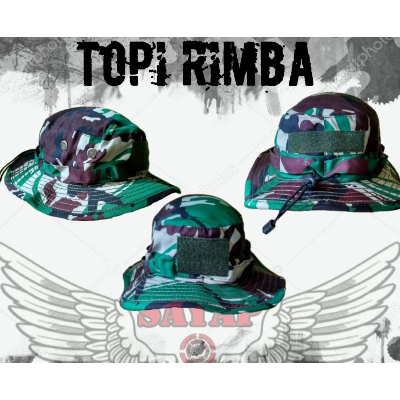 TOPI RIMBA VELBET LORENG MALVINAS TNI