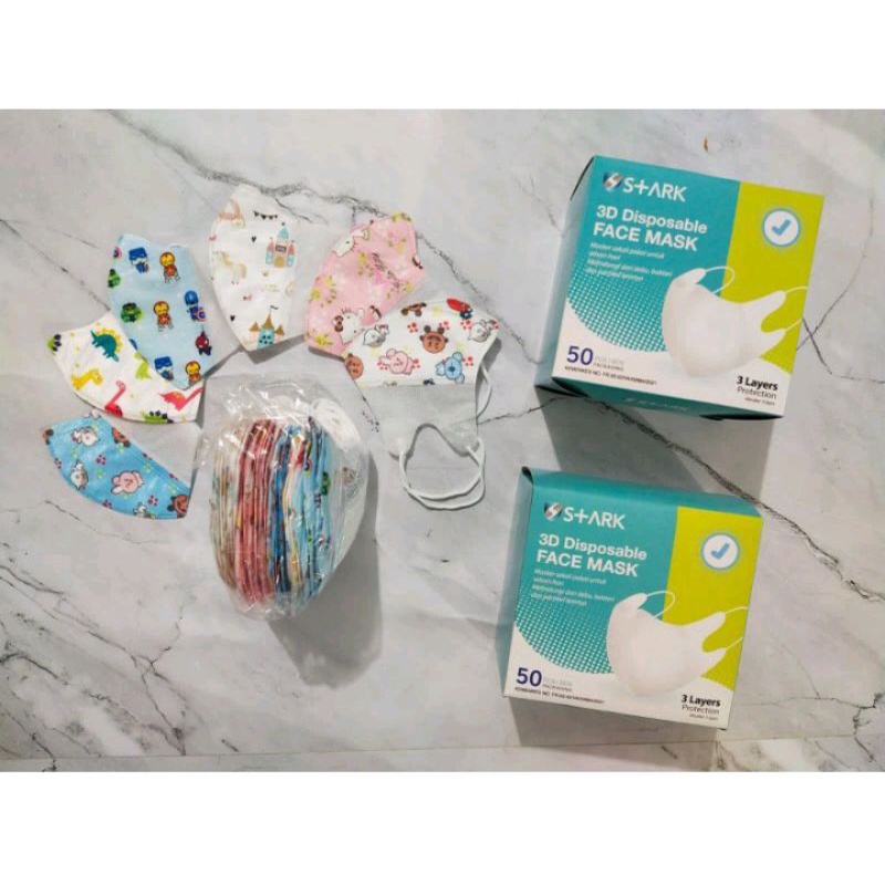 ( ECER ) MASKER DUCKBILL ANAK KARAKTER GARIS HIDUNG MASKER DUCKBILL ANAK GARIS HIDUNG KARAKTER