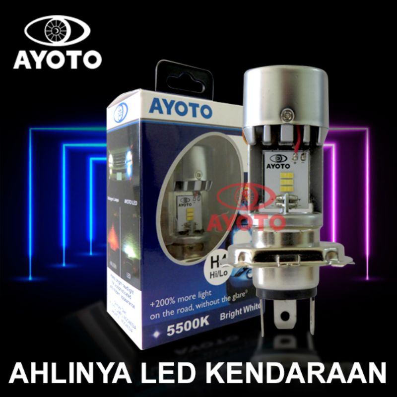 lampu led utama motor mobil AYOTO M4A H4 AC DC PNP 30 watt