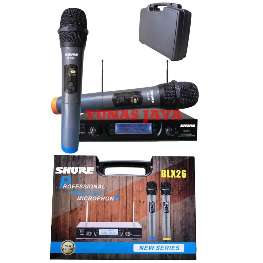 Mic Wireless Shure BLX26 - BLX 26 Free Koper Microphone New