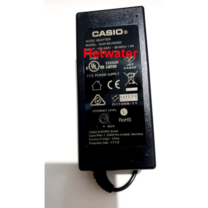 Adaptor Keyboard Casio MZX 300 MZX 500 Digital Piano Original