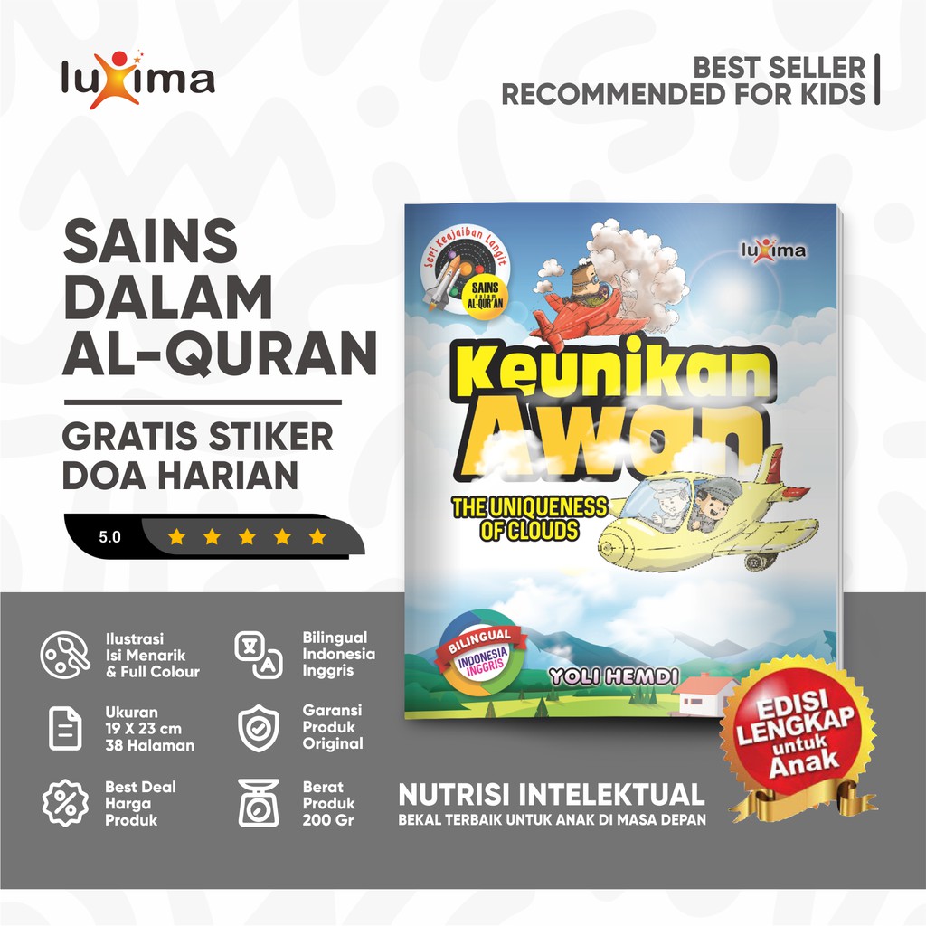 Keunikan Awan - Seri Keajaiban Langit 6 / Buku Belajar Pengetahuan Sains Quran Anak Bergambar Biling