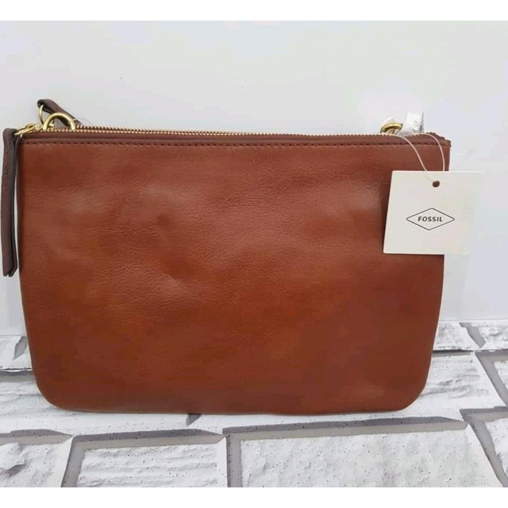 MURAH TAS FOSSIL ORIGINAL DEVON CROSSBODY BROWN