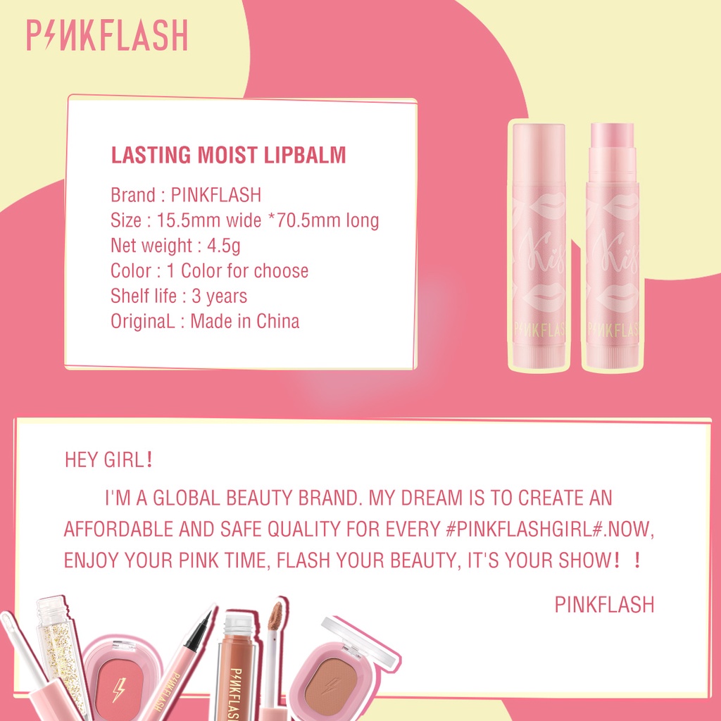 Pinkflash OhMyFresh Natural Cream Lip Balm Pinkflash Lasting Moist Soft Lips Moisturizing Menutrisi Bibir - L03#3