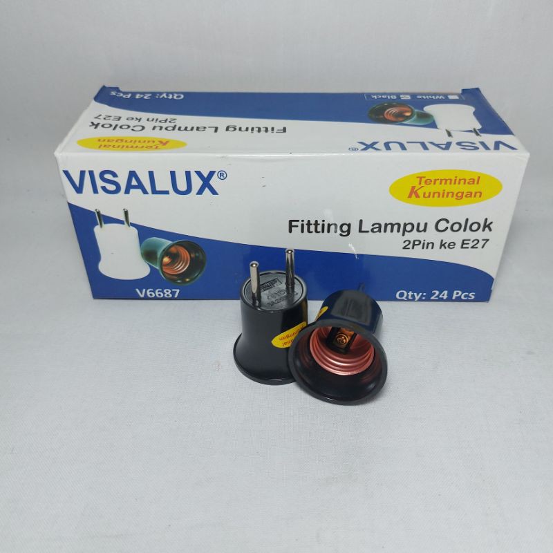 Fitting Lampu Colok Visalux / Fitting Colok Terminal Kuningan Visalux