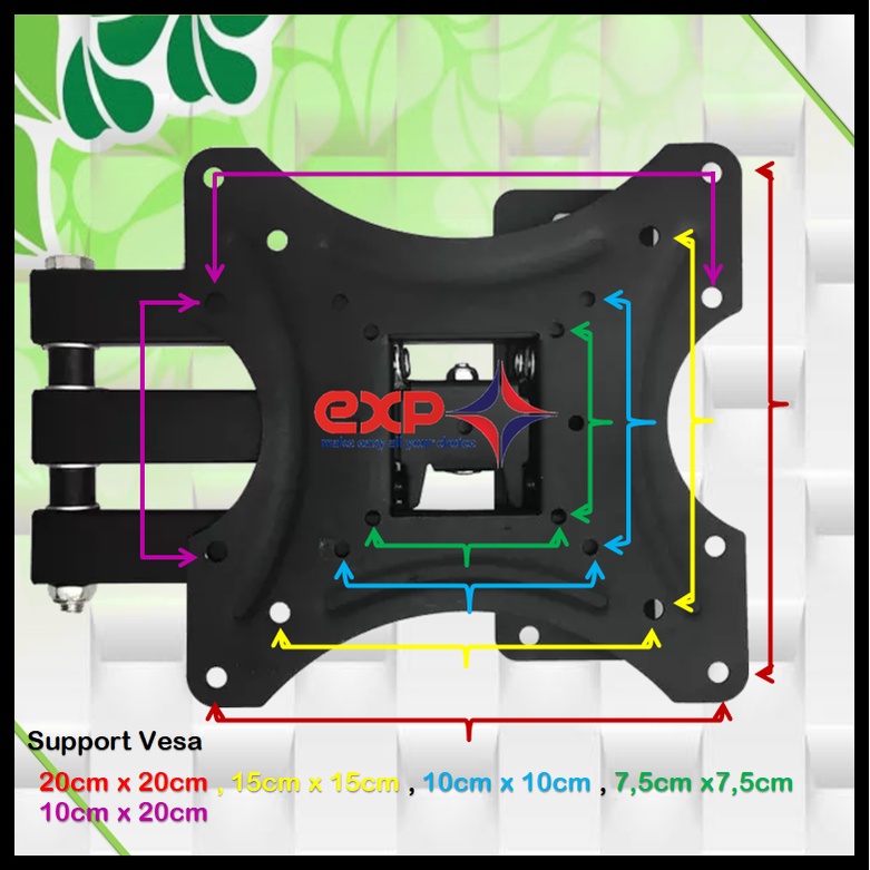 Bracket TV SONY 14 s/d 43 inch 6 ARAH FULL BESI SUPER KOKOH GARANSI 100% ORI