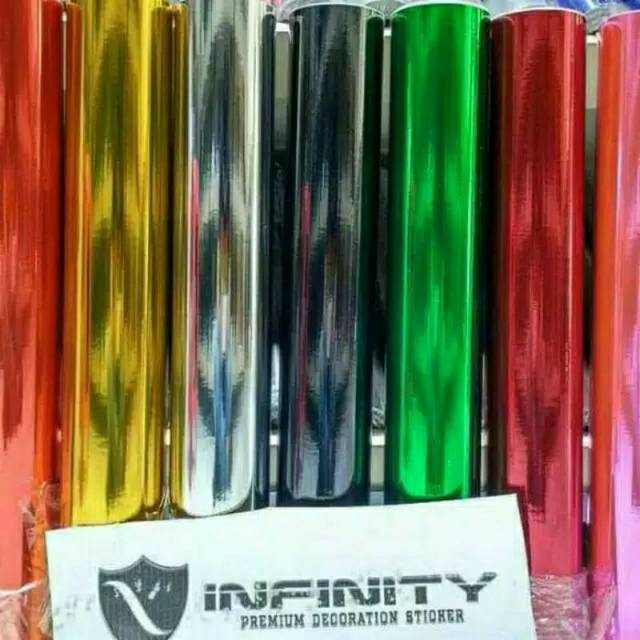stiker scotlet infinity crom metalik