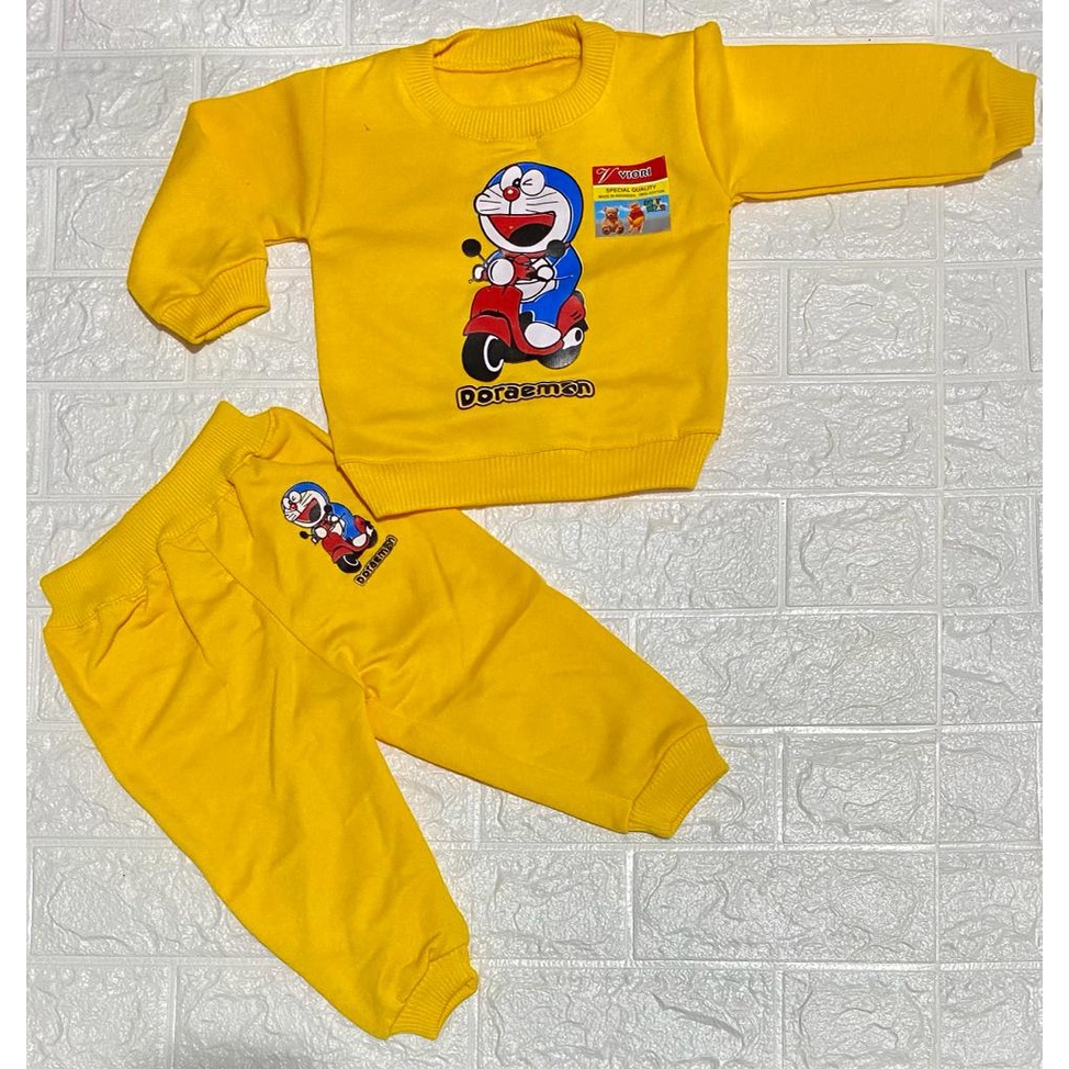 sweater bayi motif doraemon setelan 2-12 bulan (RG059)