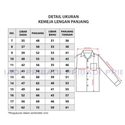 seragam sekolah smp baju putih lengan panjang