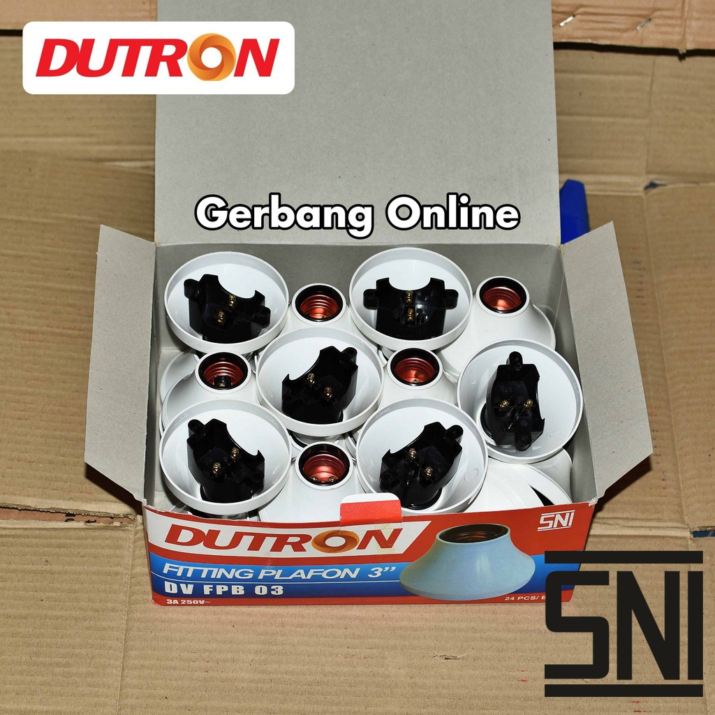 Fitting Lampu Plafon Bulat Fiting Lampu Plafon Bulat 4 inch E27 DUTRON