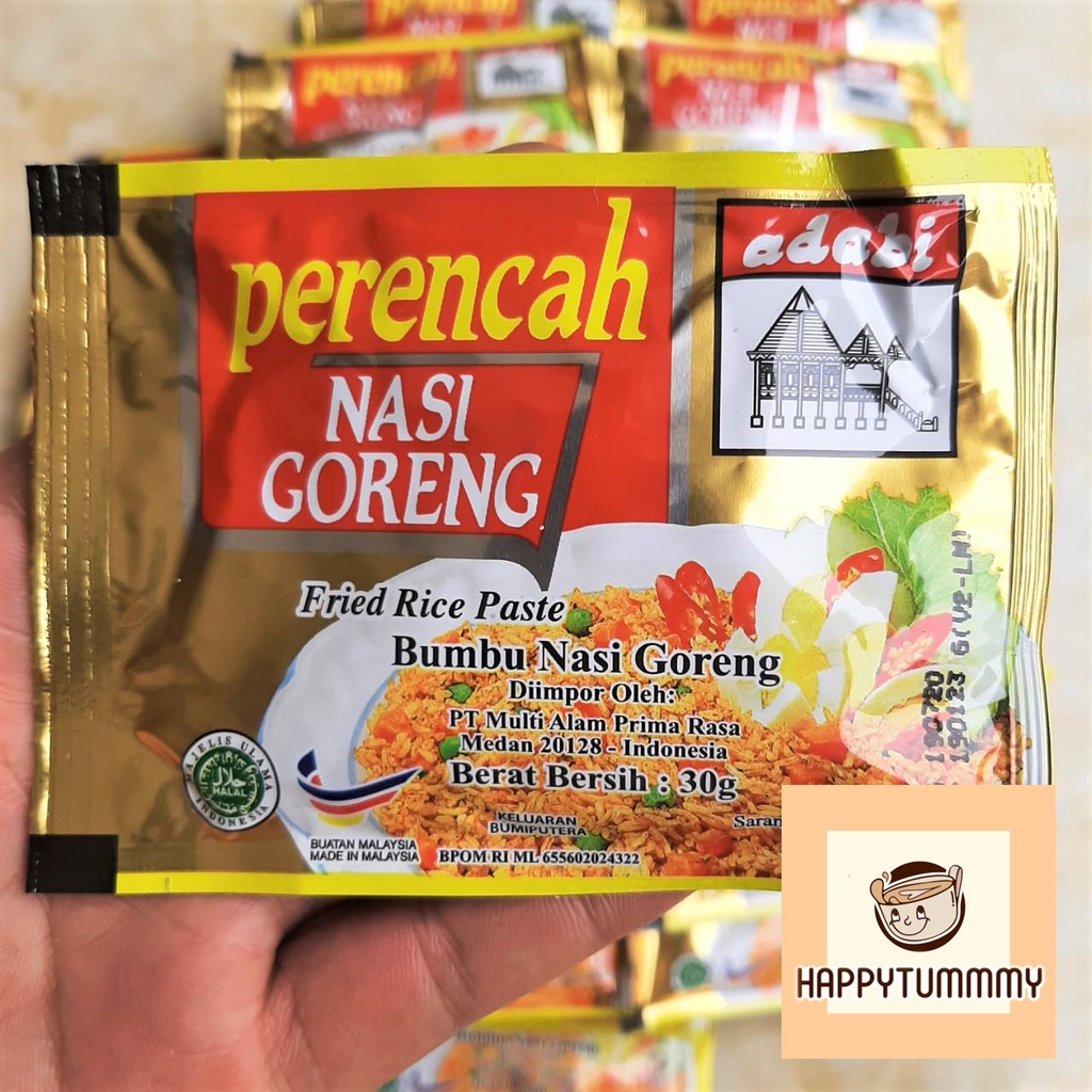 16 PCS ADABI PERENCAH NASI GORENG 30G BUMBU NASGOR HALAL MALAYSIA