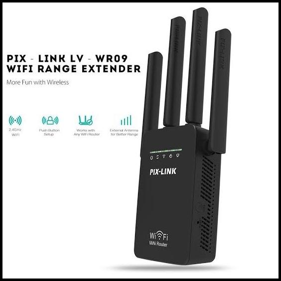 Pix-Link 300M Pix Link Wireless Wifi Extender Pro Repeater Ap Lv-Wr09