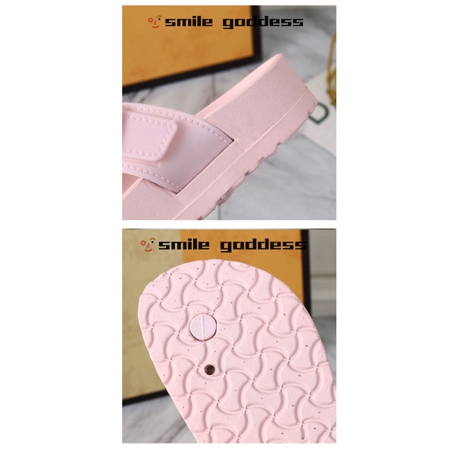 ♥TASBLUE♥S30 NEW COD Sandal pria/Wanita Briken Sandal  smile goddess Slip On Style Korea Import Real pict bisa gojek